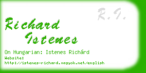 richard istenes business card