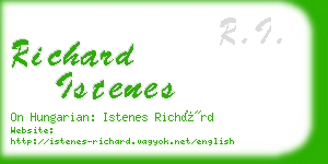 richard istenes business card